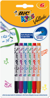 Rotulador Bic Kids Mini Velleda Blister 6 Uds 8413871 | Tipp-Ex | Pack 1 Unidades